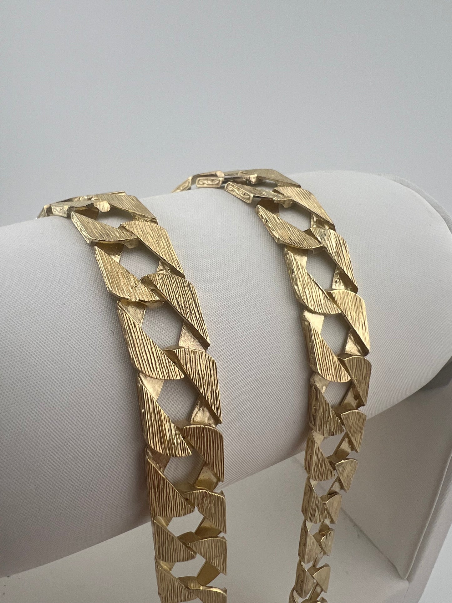 Solid 9ct Yellow Gold 11mm Chaps 24 INCH Chain - New Solid UK Gold