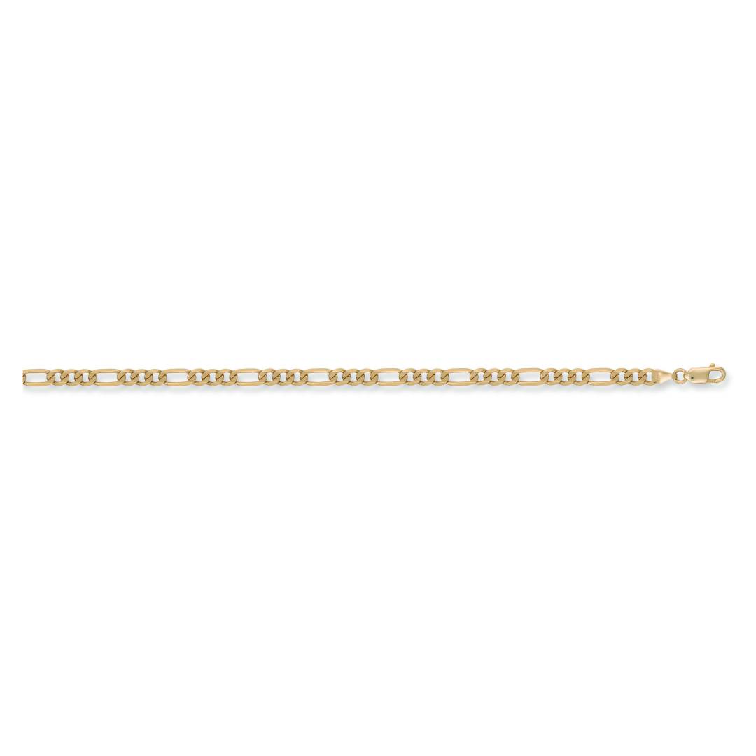 Solid 9ct Yellow Gold 4.8mm Wide Figaro Chain