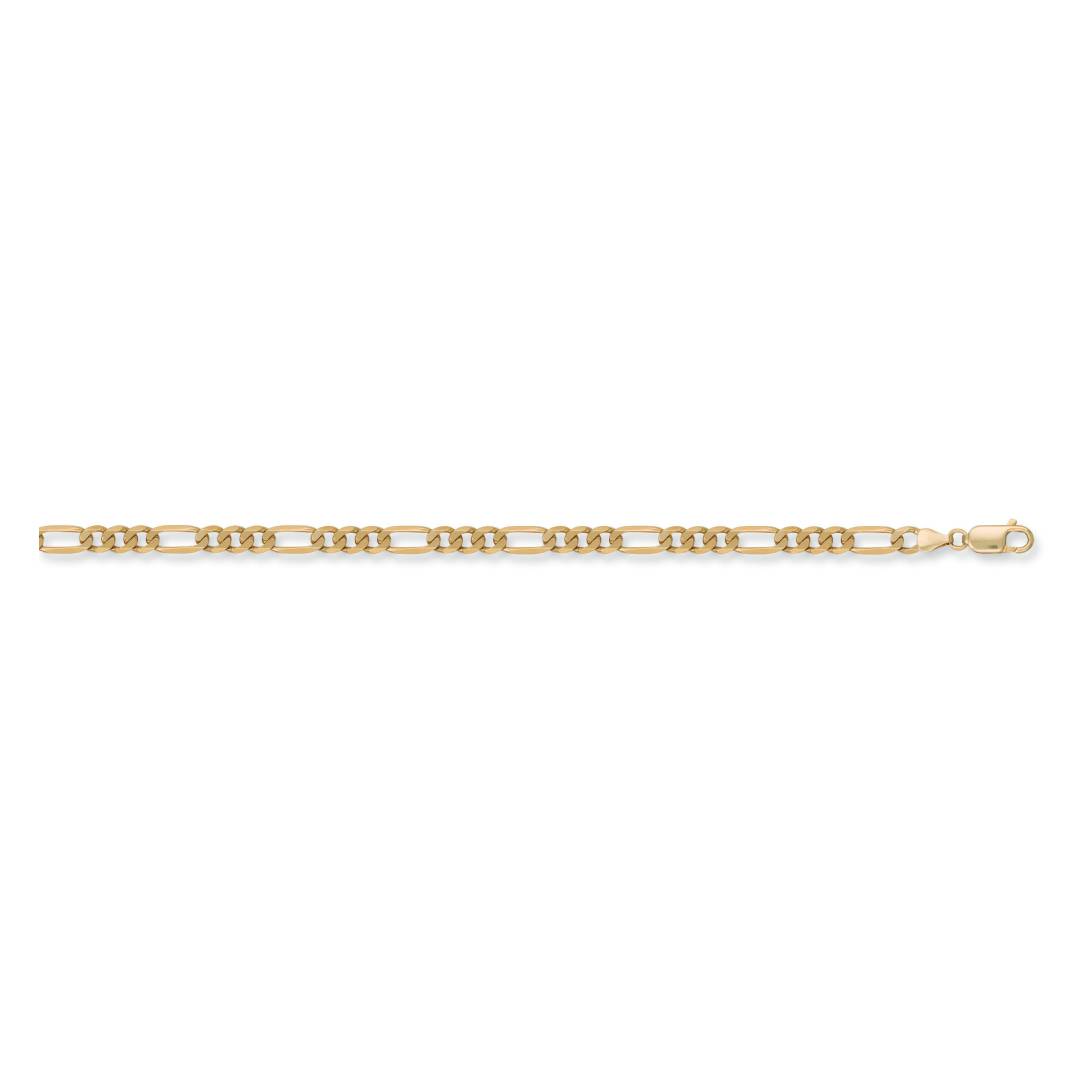 Solid 9ct Yellow Gold 5.5mm Wide Figaro Chain