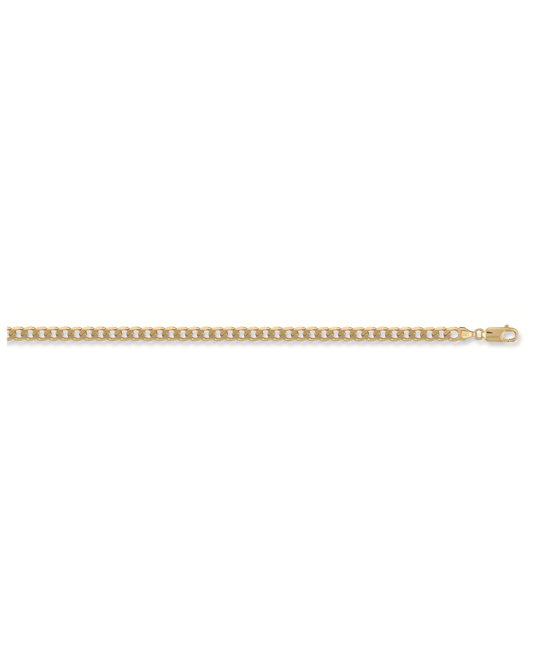 Solid 9ct Yellow Gold Curb Chain - 5.5mm Wide - 8.5 Inches