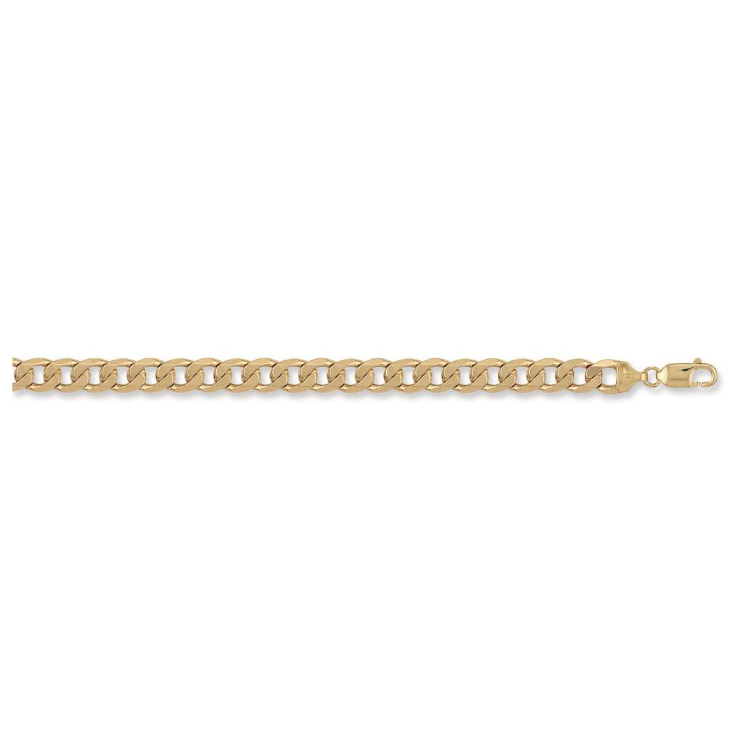 Solid 9ct Yellow Gold 8.5mm Wide Curb Chain 18-30 Inches