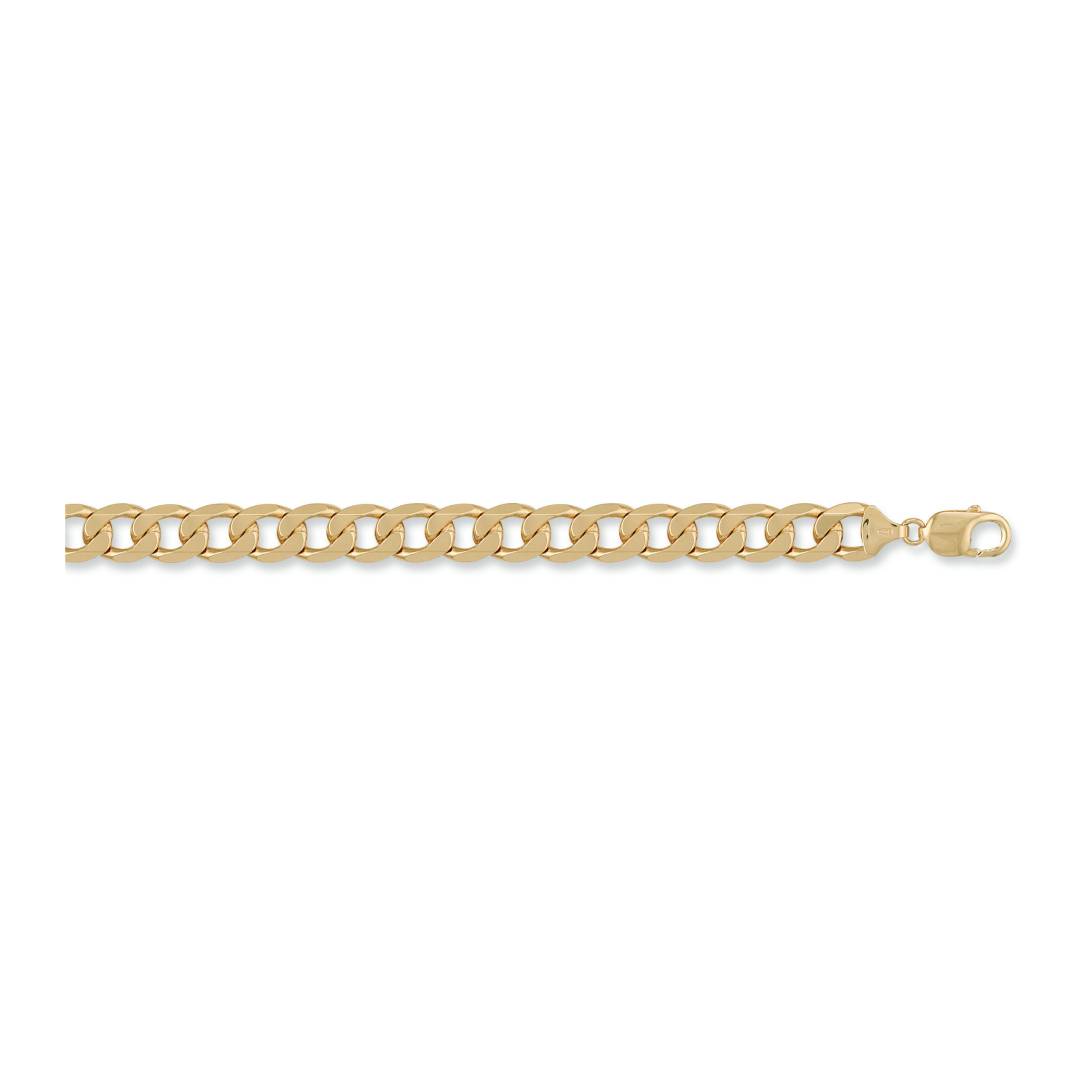 Solid 9ct Yellow Gold 11mm Curb Chain 20-30 Inches