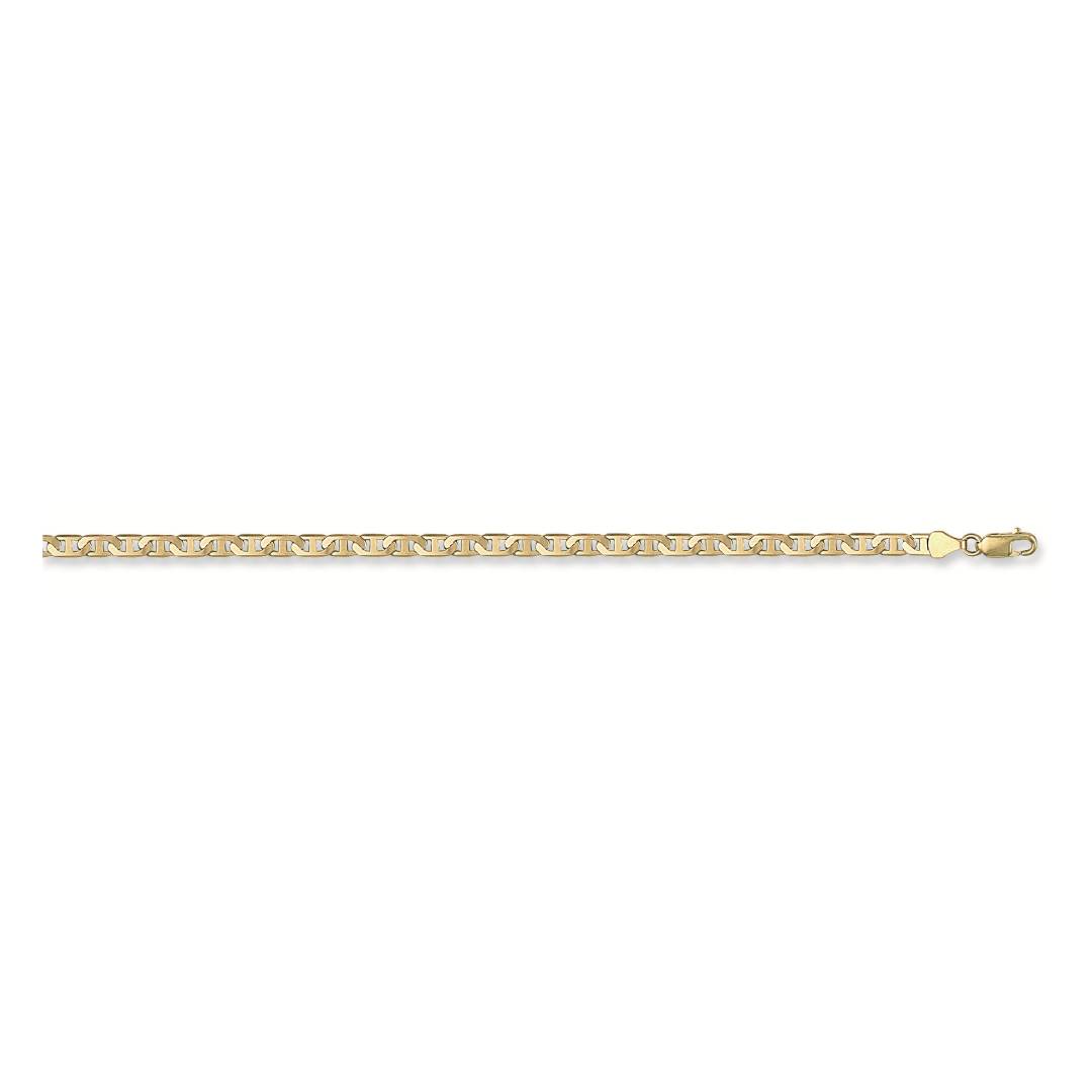 Solid 9ct Yellow Gold 4.5mm Flat Anchor Chain - 16 Inches