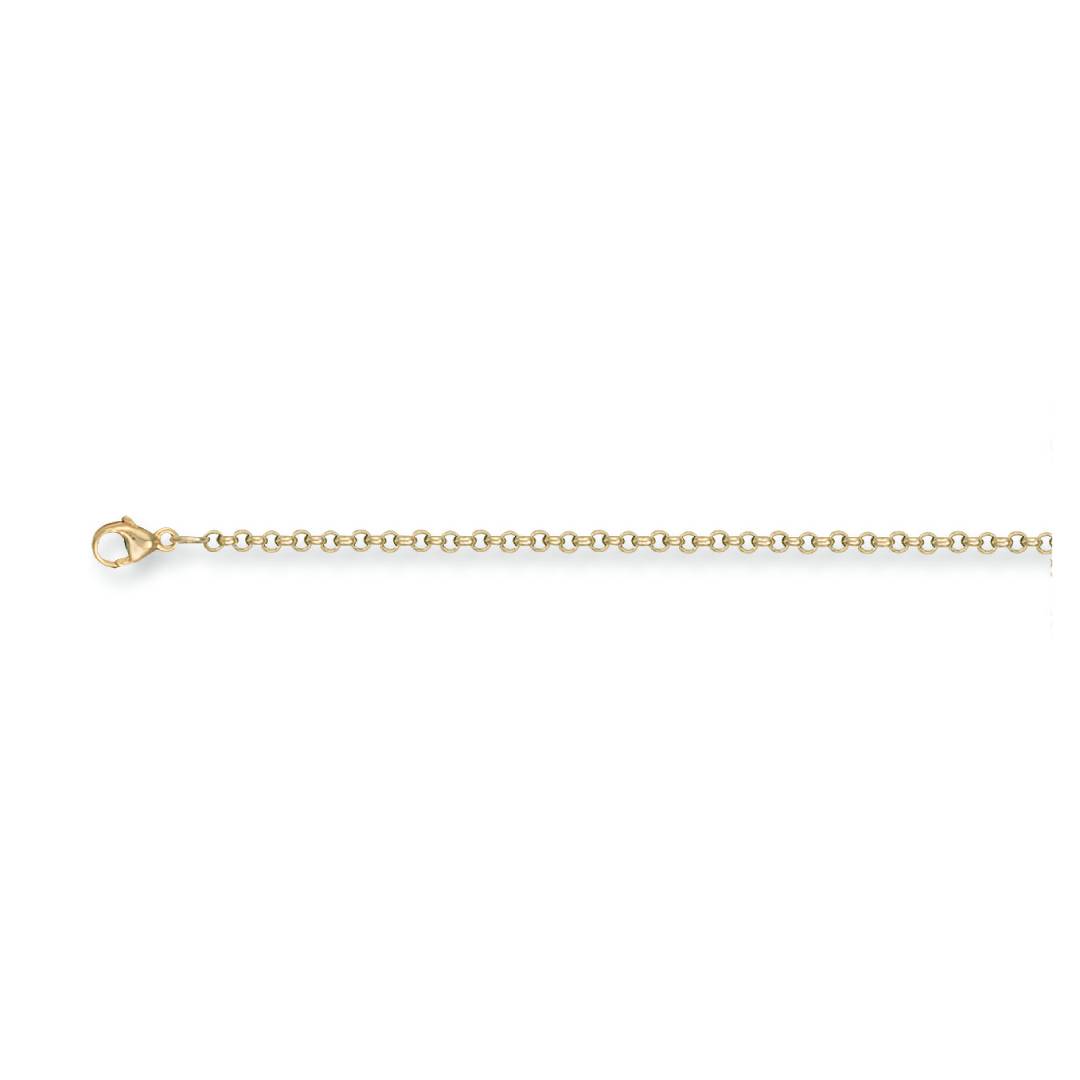 Solid 9ct Yellow Gold 2.5mm Round Belcher Chain - 16 Inch