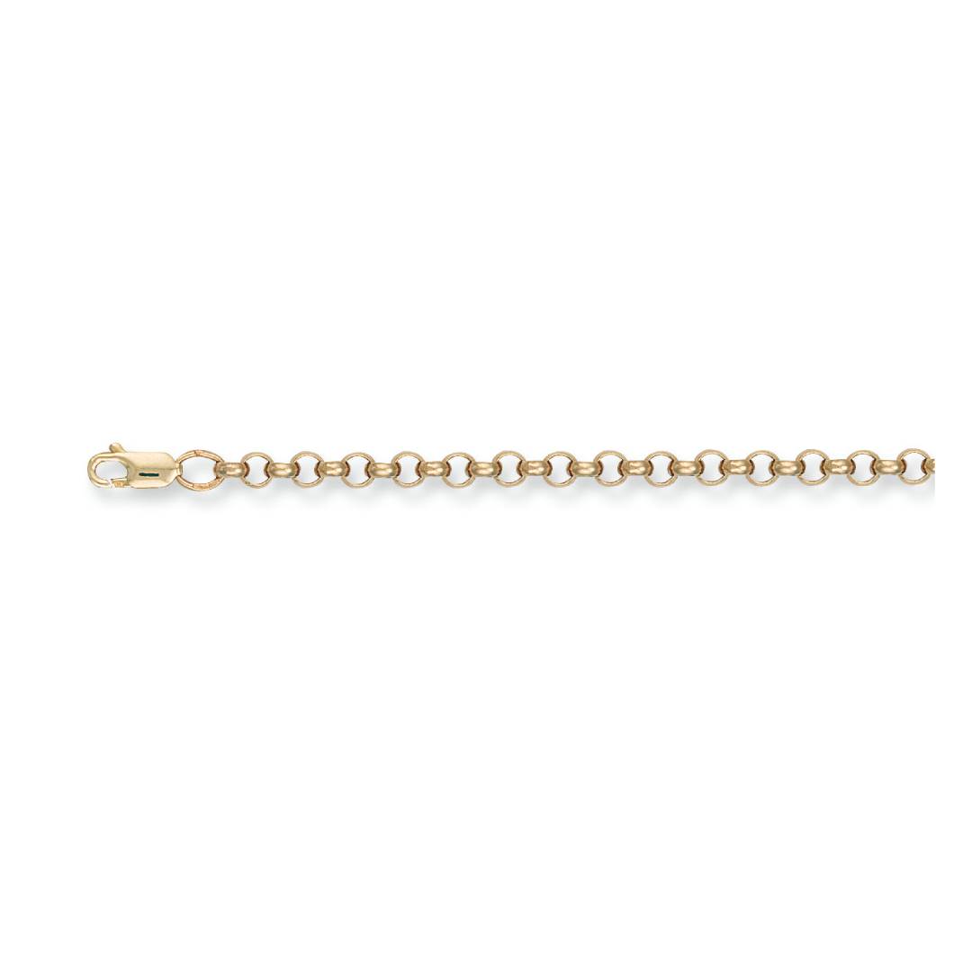 Solid 9ct Yellow Gold 4.8mm Round Belcher Chain - 22 Inch