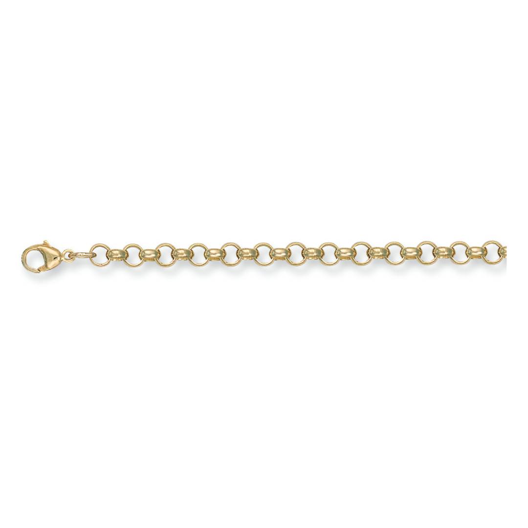 Solid 9ct Yellow Gold 5.3mm Round Belcher Chain - 30 Inch