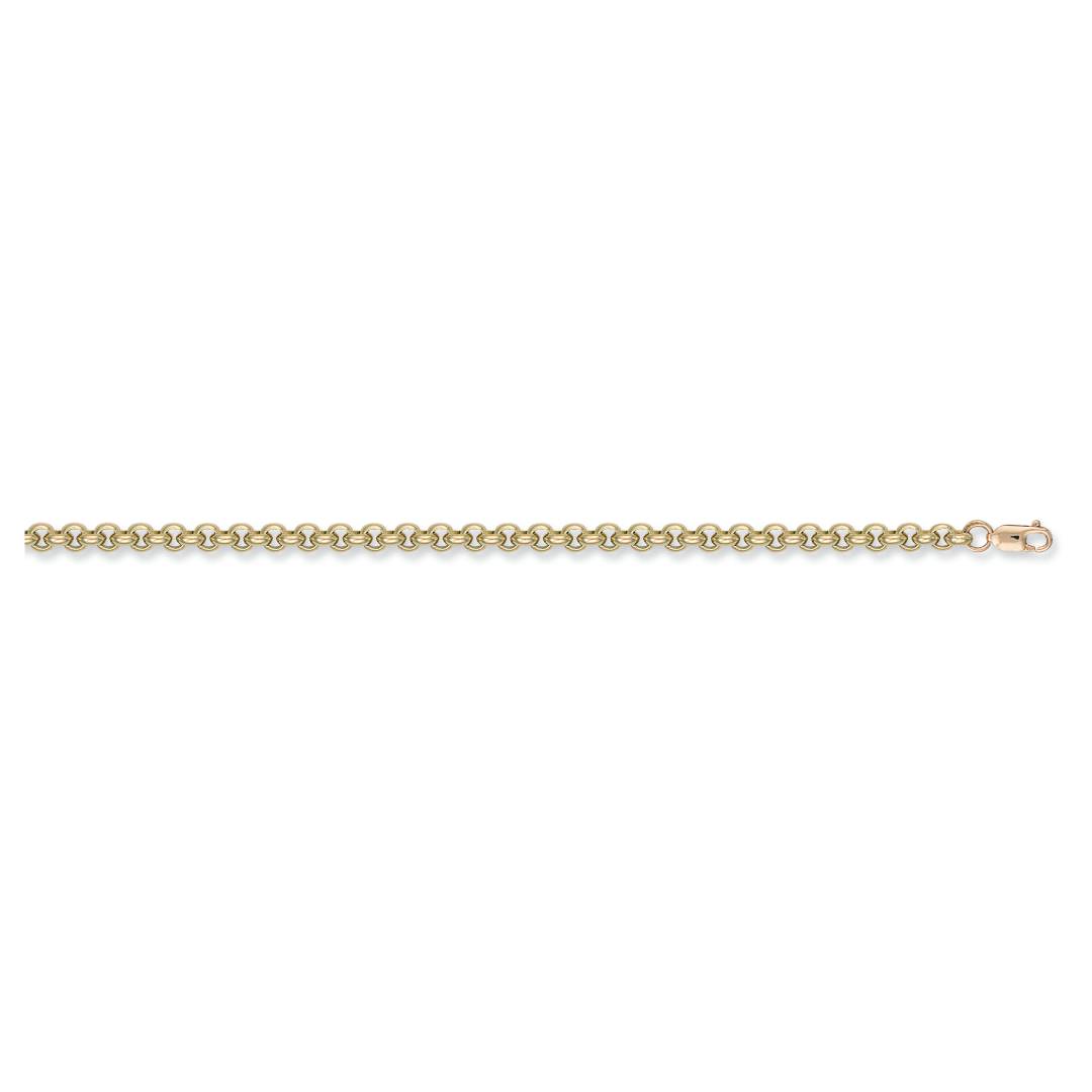 Solid 9ct Yellow Gold 6mm Round Belcher Chain 20-30 Inch