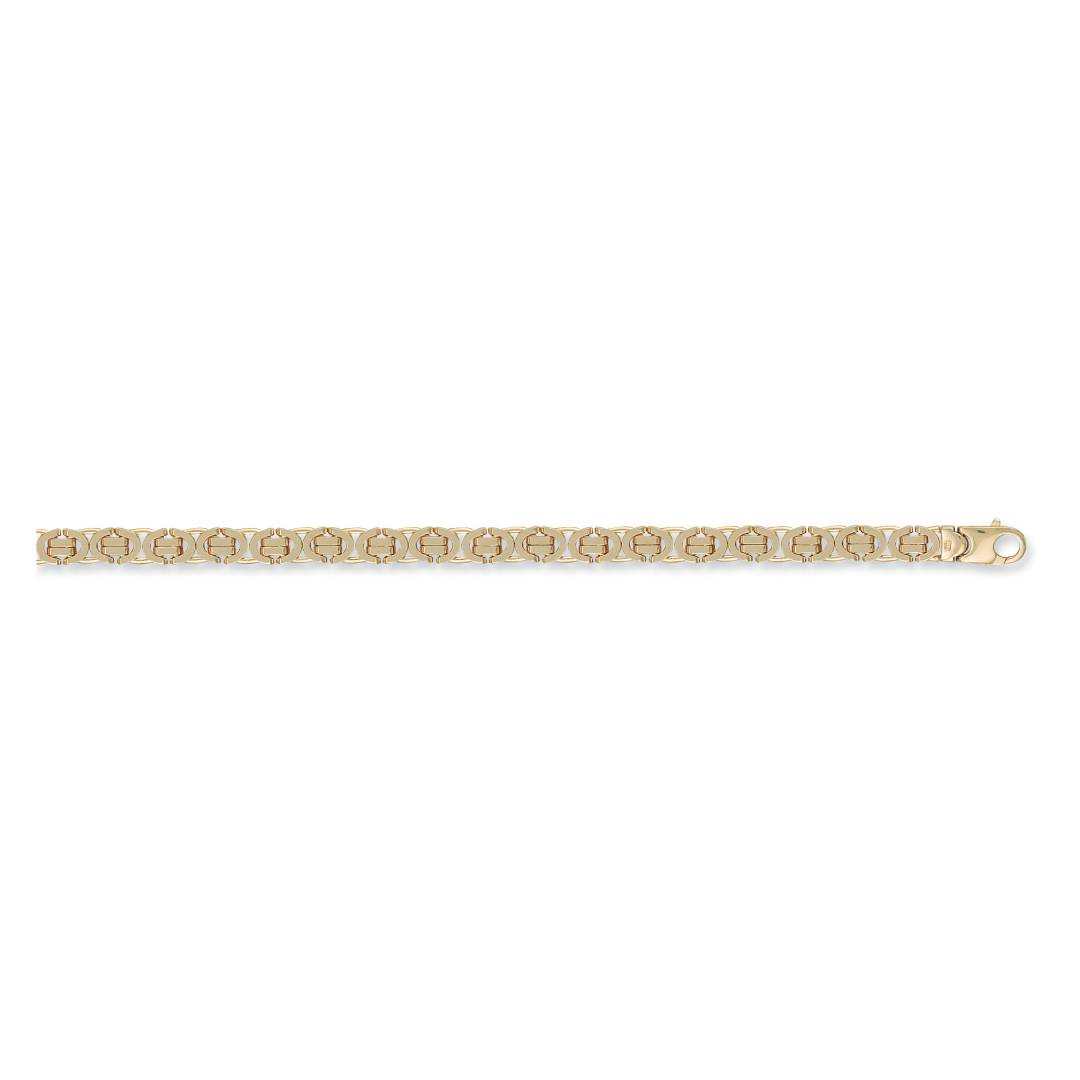 Solid 9ct Yellow Gold 7mm Flat Byzantine Necklaces 18-24 Inch