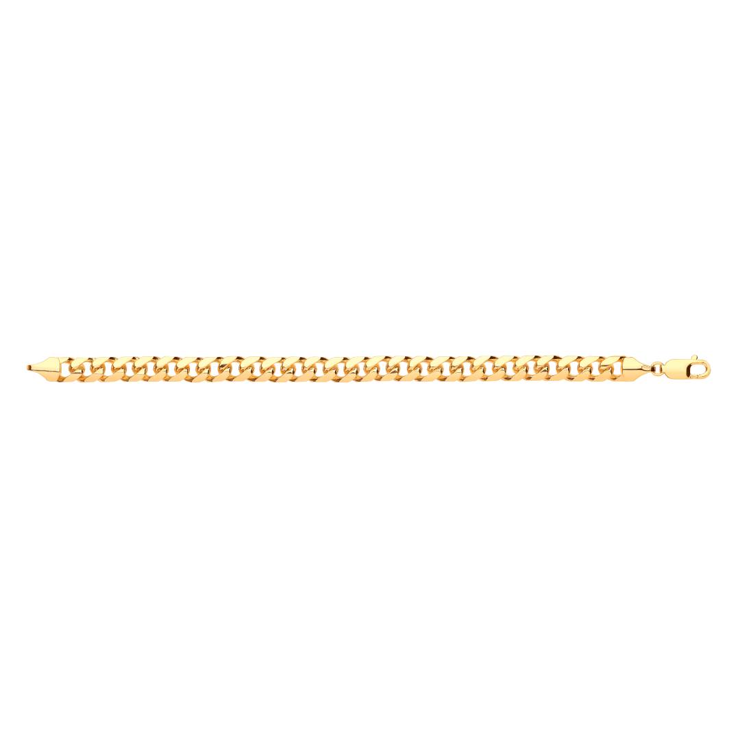 Solid 9ct Yellow Gold 9mm Cuban Curb Link Necklaces