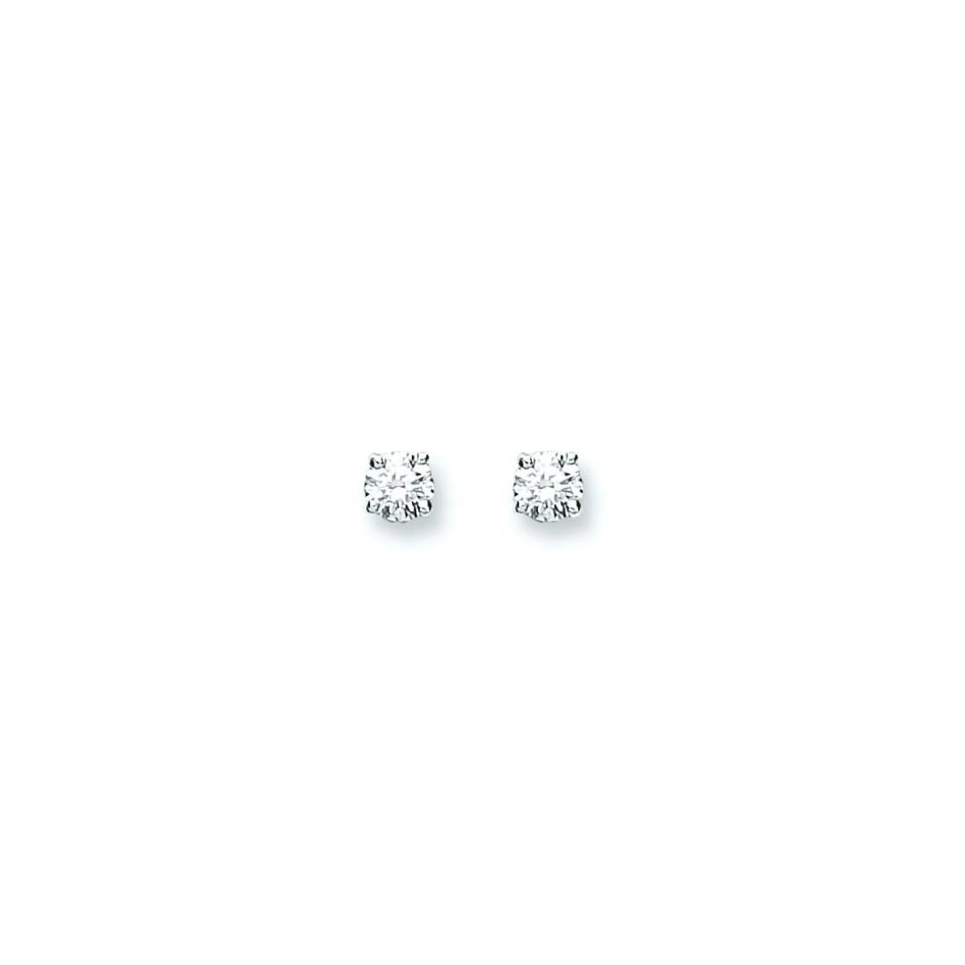 18ct White Gold 0.25ct Claw Set Diamond Stud Earrings