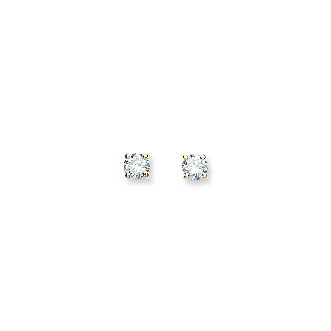 18ct Yellow Gold 0.50ct Claw Set Diamond Stud Earrings