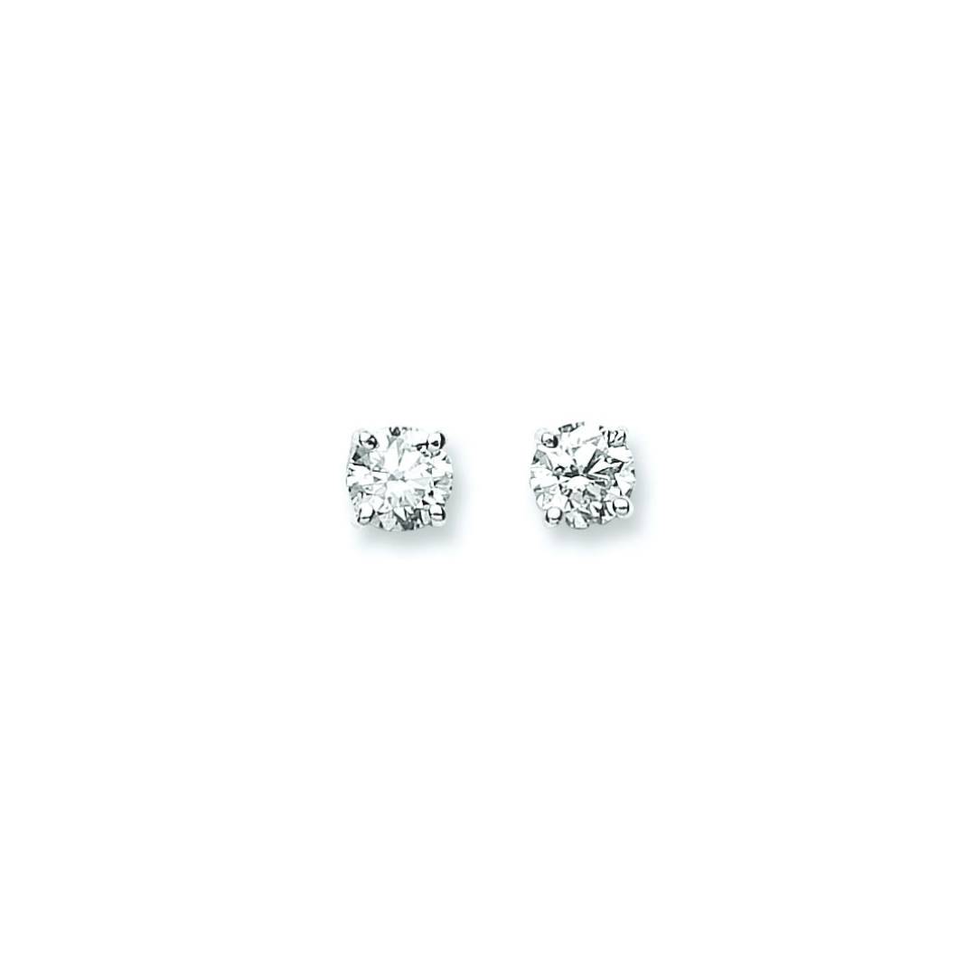 18ct White Gold 1.00ct Claw Set Diamond Stud Earrings