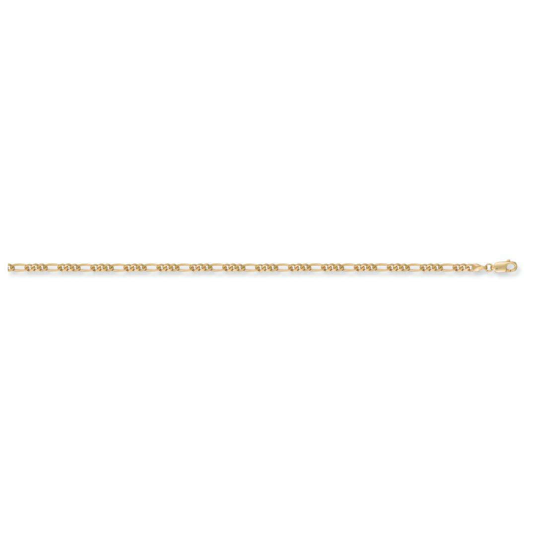 Solid 9ct Yellow Gold 3.6mm Wide Figaro Chain