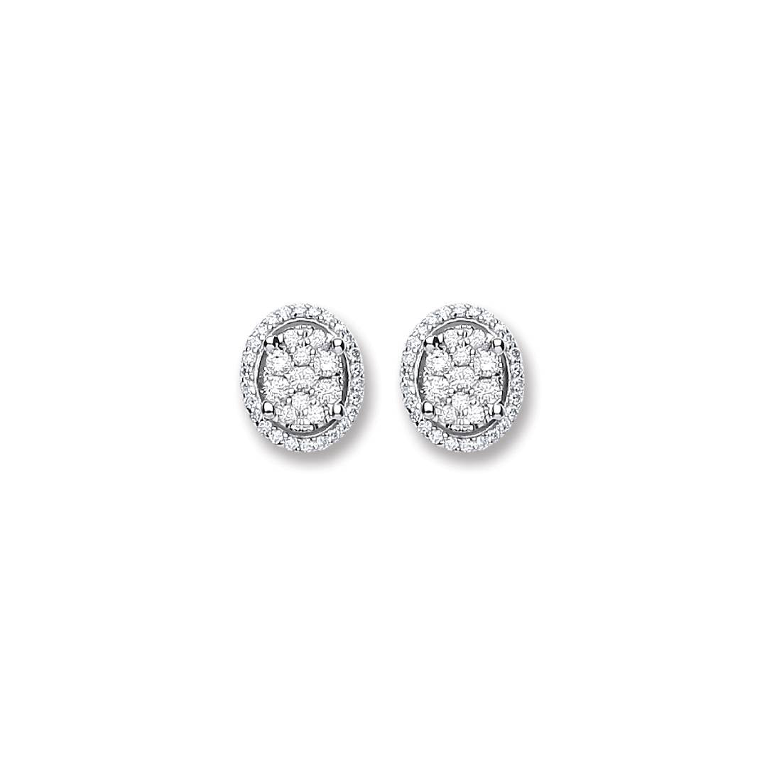 18ct White Gold 0.25ct Diamond Stud Earrings