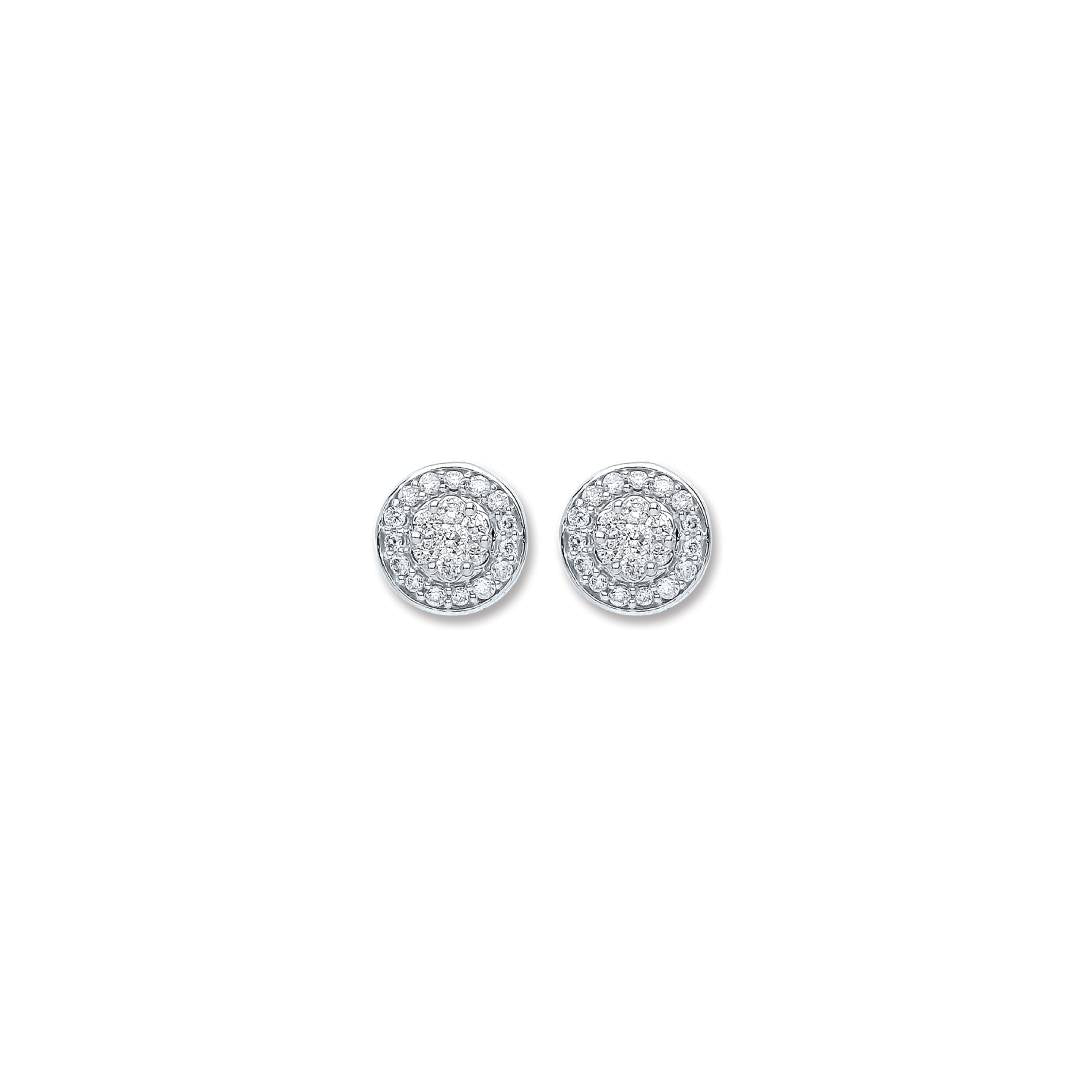 18ct White Gold 0.25ct Dia Stud Earrings