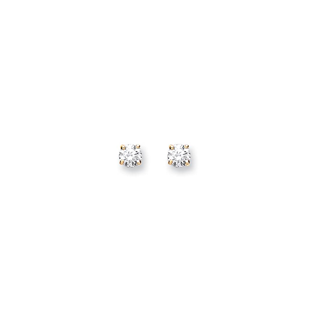 9ct Yellow Gold 0.15ct Claw Set Diamond Stud Earrings