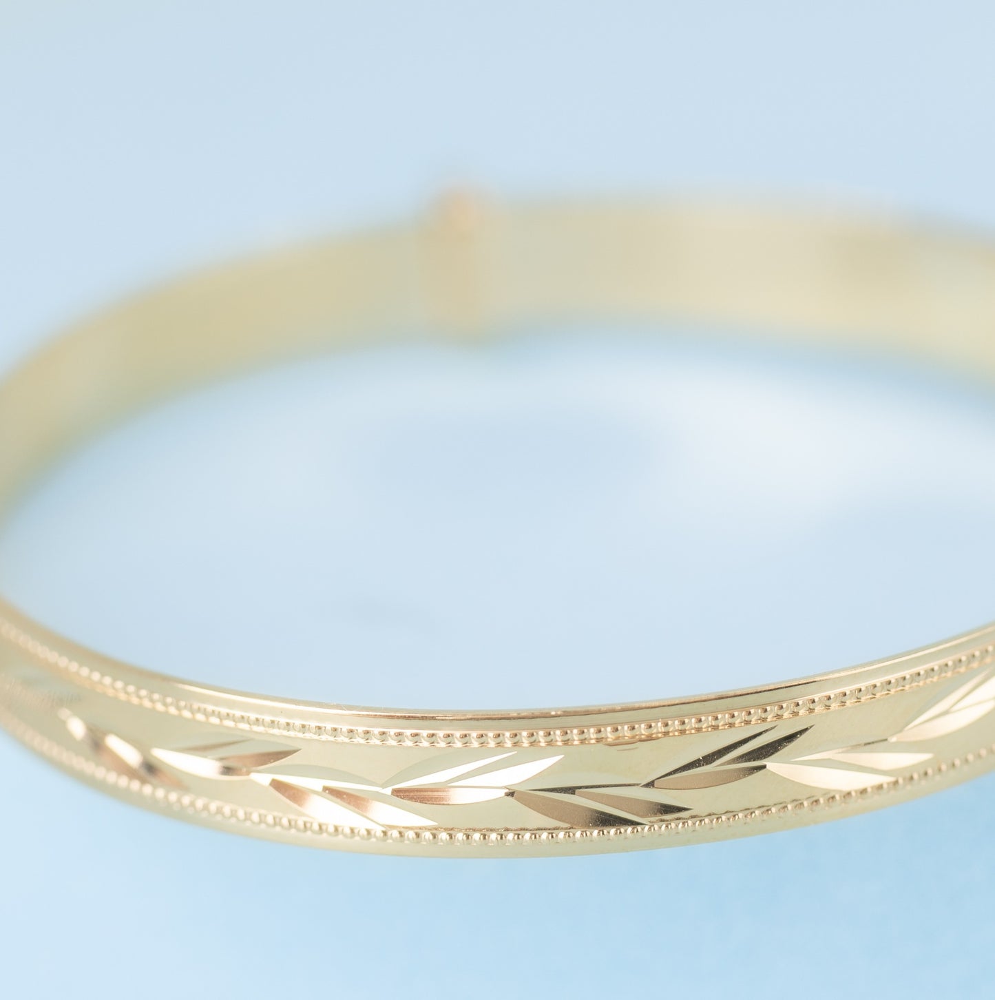 Solid 9ct Yellow Gold Baby Expandable Bangle