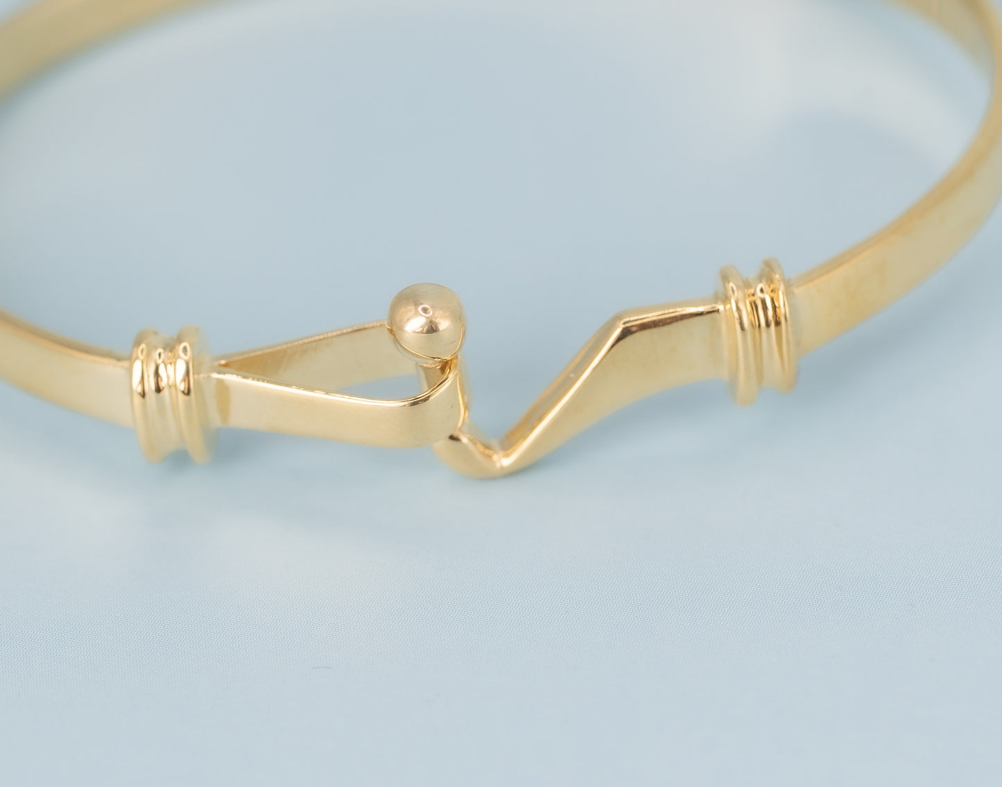 Solid 9ct Yellow Gold Baby Hook Bangle