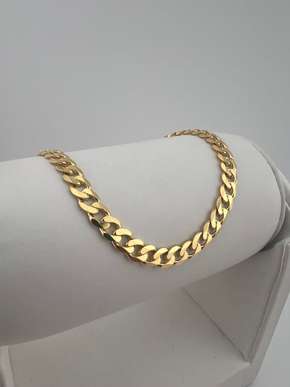 9ct Solid Gold Men’s Chain 22 INCH - 5.5mm Curb Chain - Full UK Hallmark