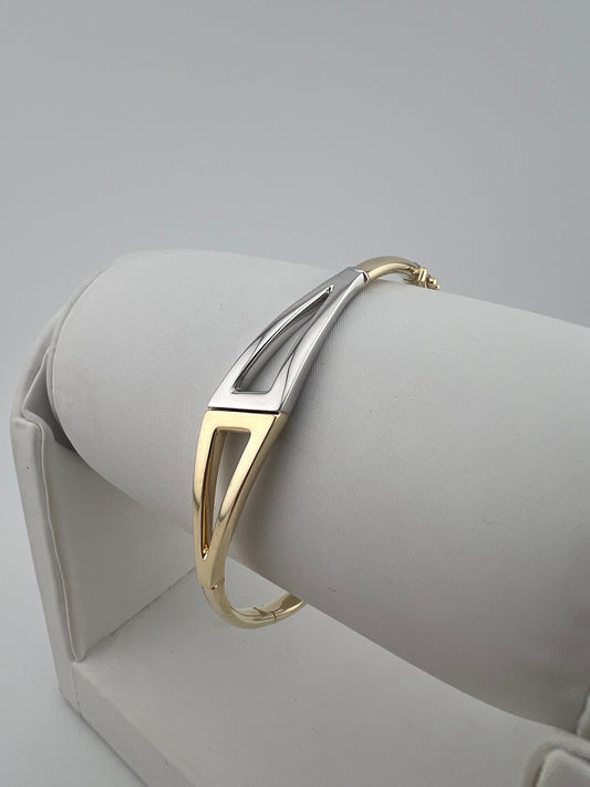 Women’s 9ct Gold Bangle  - 7.5 Inch - Ladies Gold Bracelet - Full Hallmark & Box