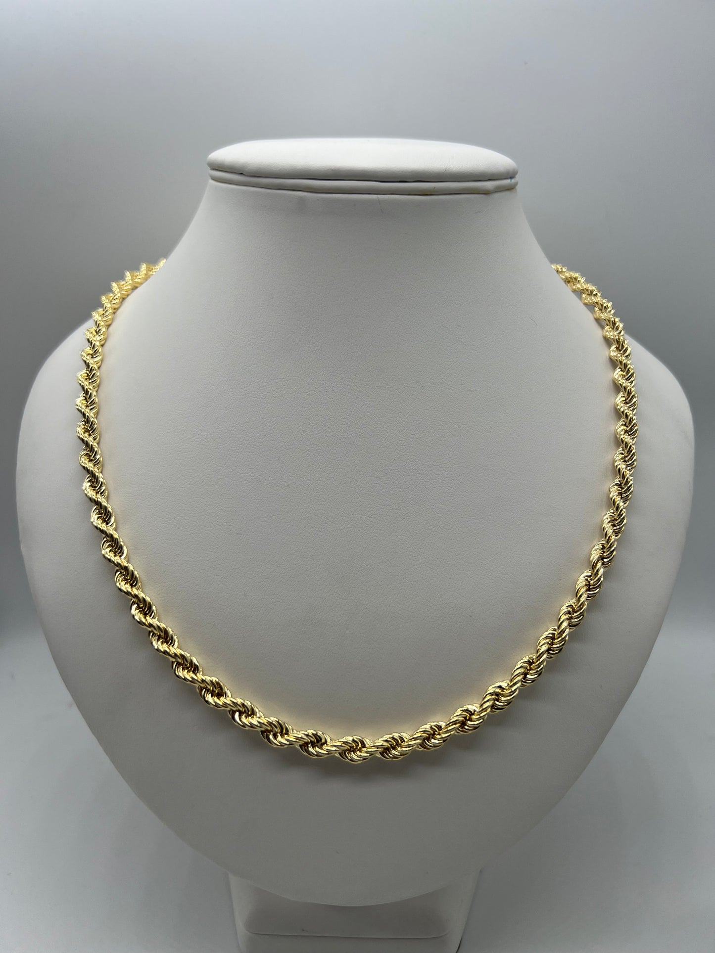 9ct Yellow Gold 6mm Rope Chains & Bracelets - 7.5, 8.5, 18, 20, 22, 24, 28, 30, 34 Inch - Full UK Hallmark