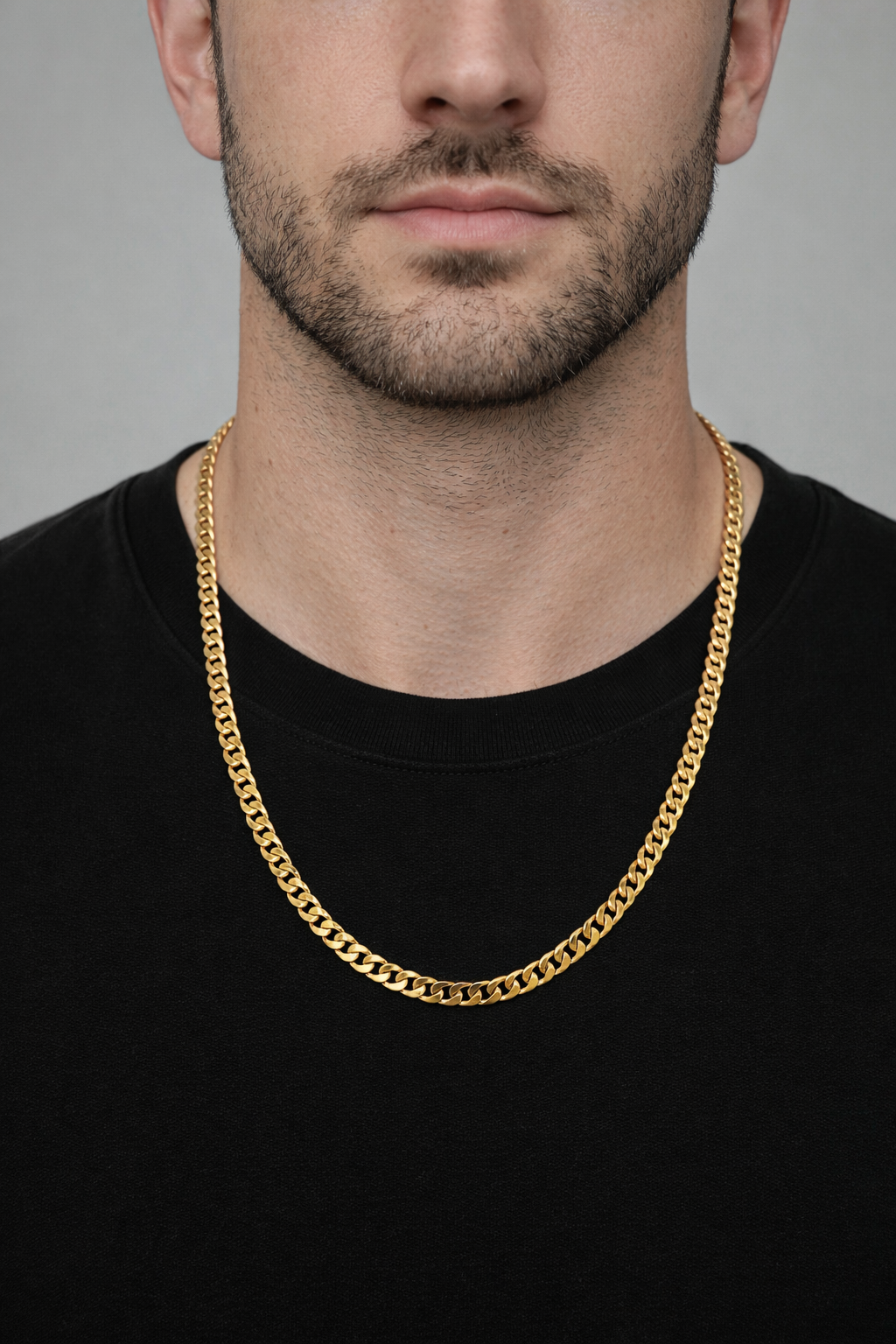 9ct Solid Gold Men’s Chain 22 INCH - 5.5mm Curb Chain - Full UK Hallmark