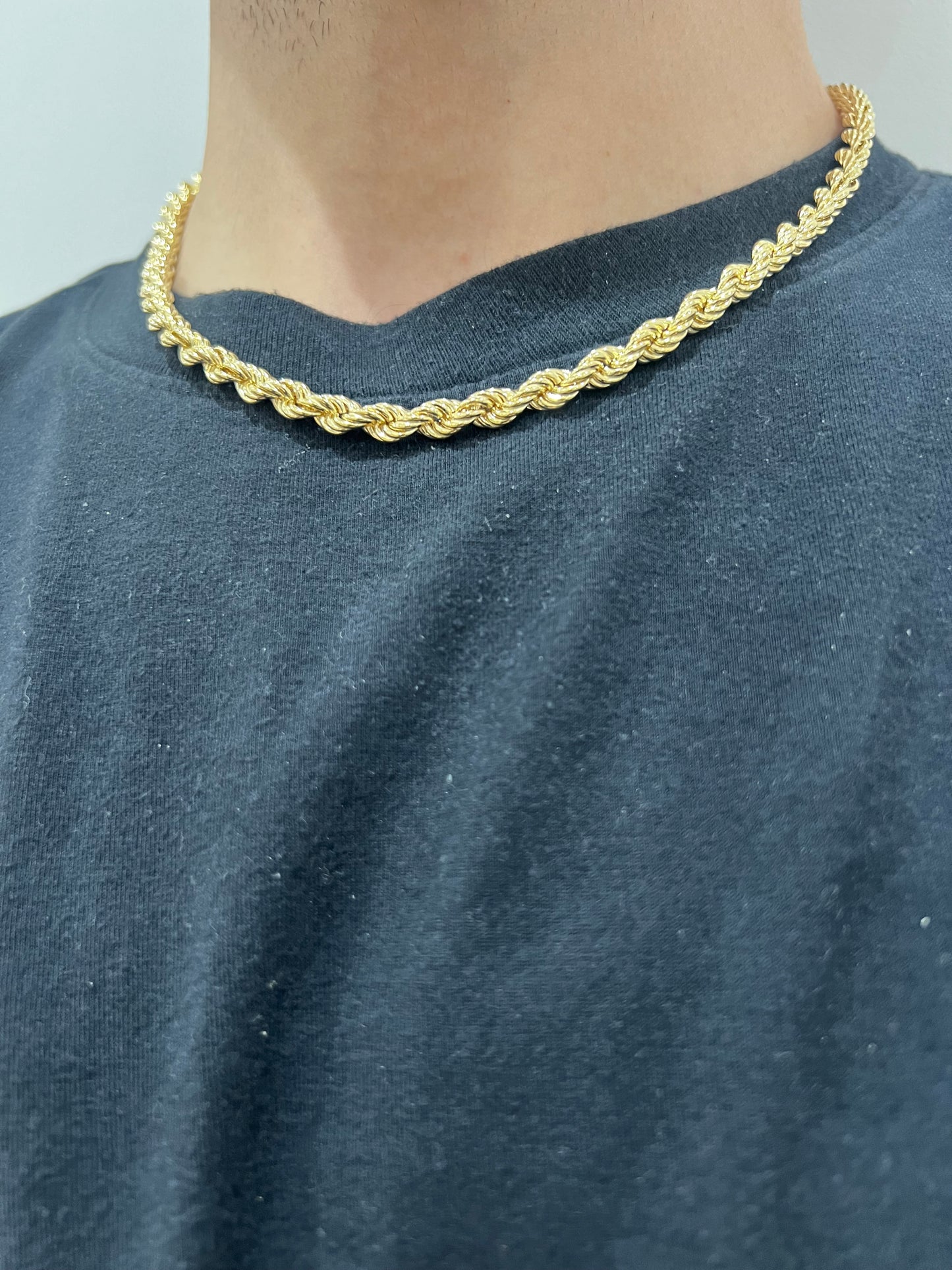 9ct Yellow Gold 6mm Rope Chains & Bracelets - 7.5, 8.5, 18, 20, 22, 24, 28, 30, 34 Inch - Full UK Hallmark