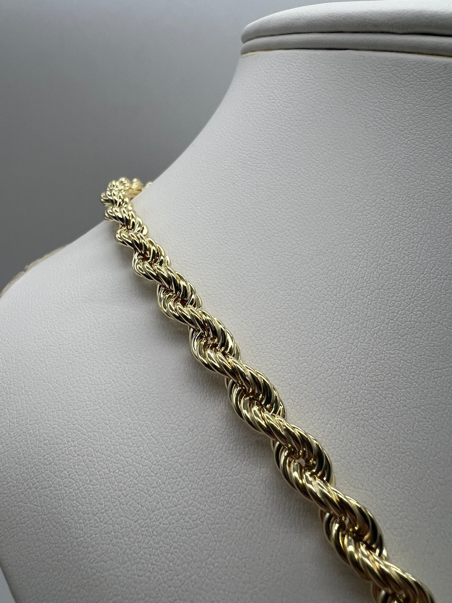 9ct Yellow Gold 6mm Rope Chains & Bracelets - 7.5, 8.5, 18, 20, 22, 24, 28, 30, 34 Inch - Full UK Hallmark