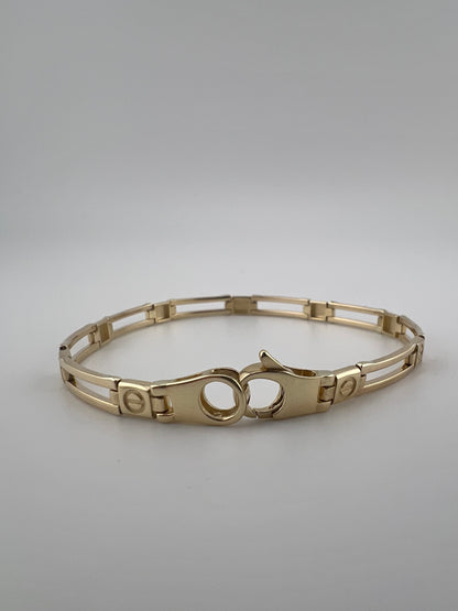9ct Yellow Gold 5mm Wide Bracelet - 7 Inch Ladies Gold Bracelet - UK Hallmark