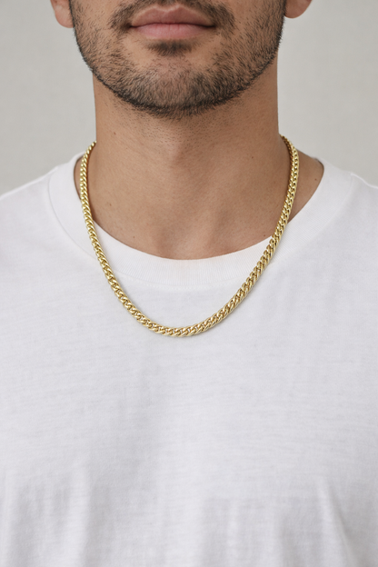 Men’s 9ct Yellow Gold 4.5mm Franco Chain Necklace - 20 INCH - Fully Hallmarked