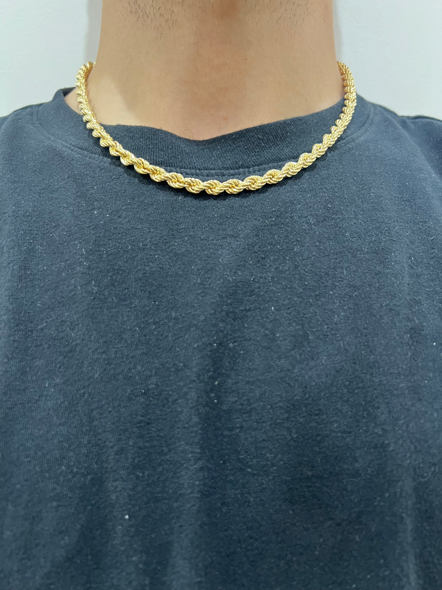 9ct Yellow Gold 6mm Rope Chains & Bracelets - 7.5, 8.5, 18, 20, 22, 24, 28, 30, 34 Inch - Full UK Hallmark
