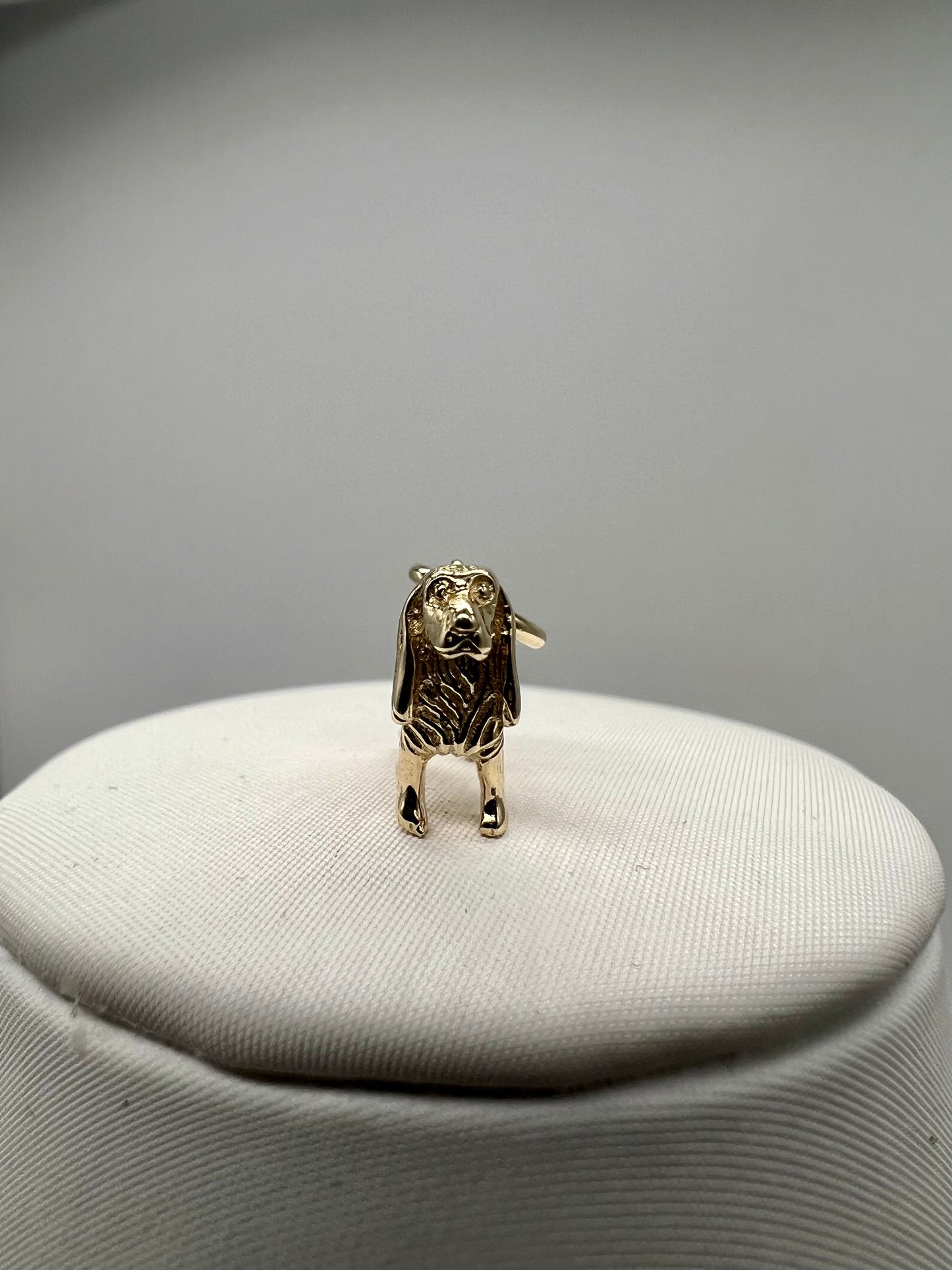 9ct Yellow SOLID Gold Cocker Spaniel Dog / Pendant UK Hallmarked & Boxed
