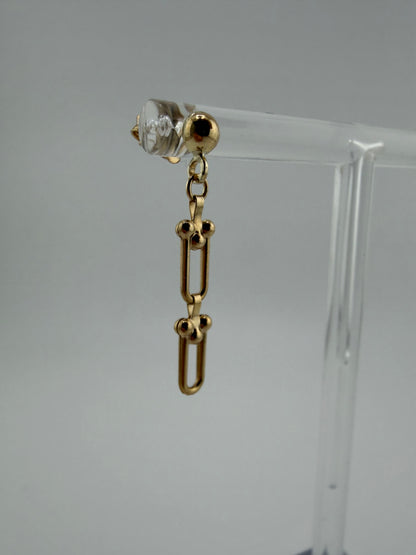 New 9ct Yellow Gold Drop Earrings - 2.7cm Gold Drop / Dangle Earring 9ct Stamped