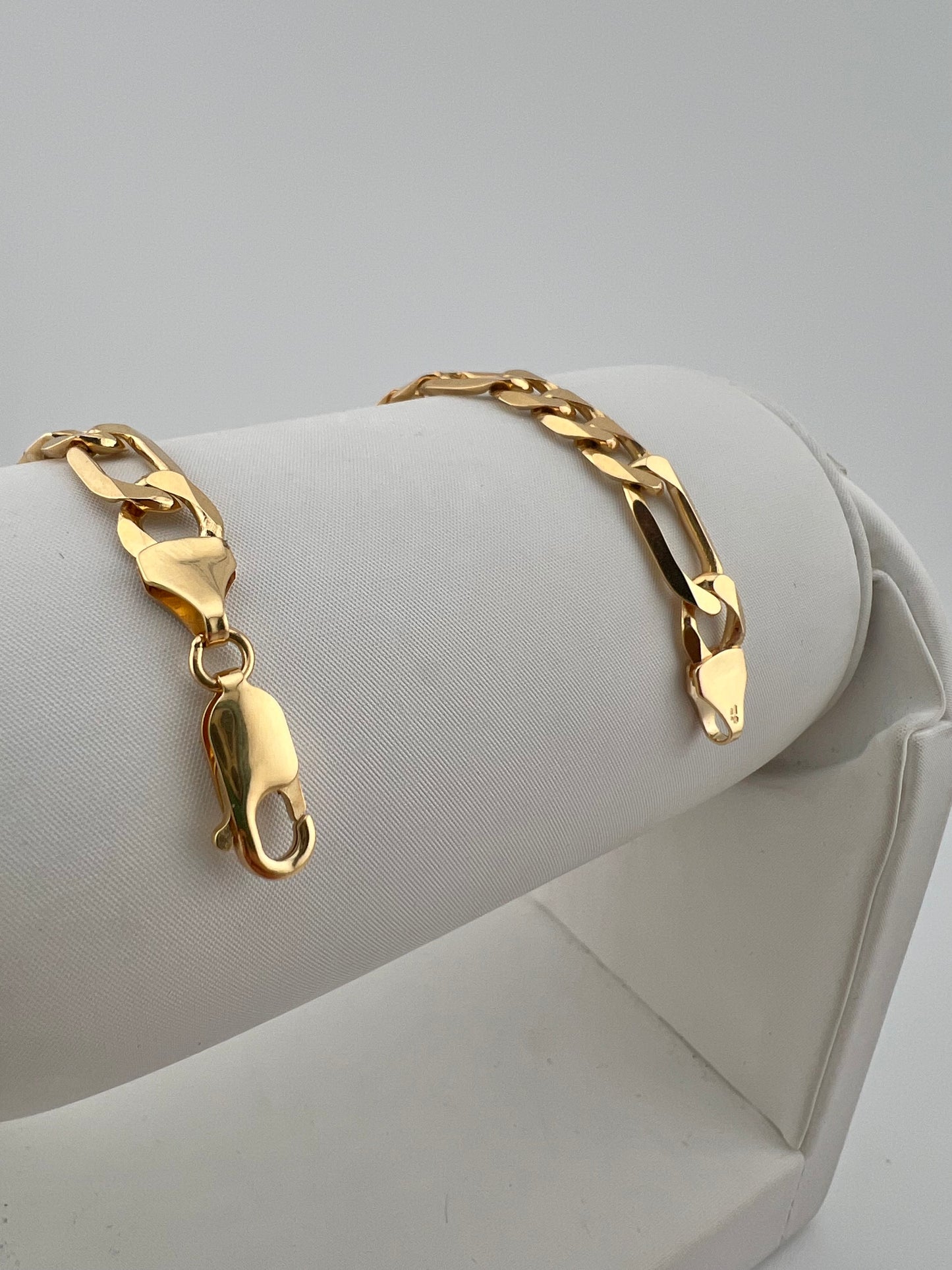 9ct Solid Yellow Gold 7mm Fiagro Chain / Necklace - 18” - 30” - FULL UK HALLMARK & BOXED