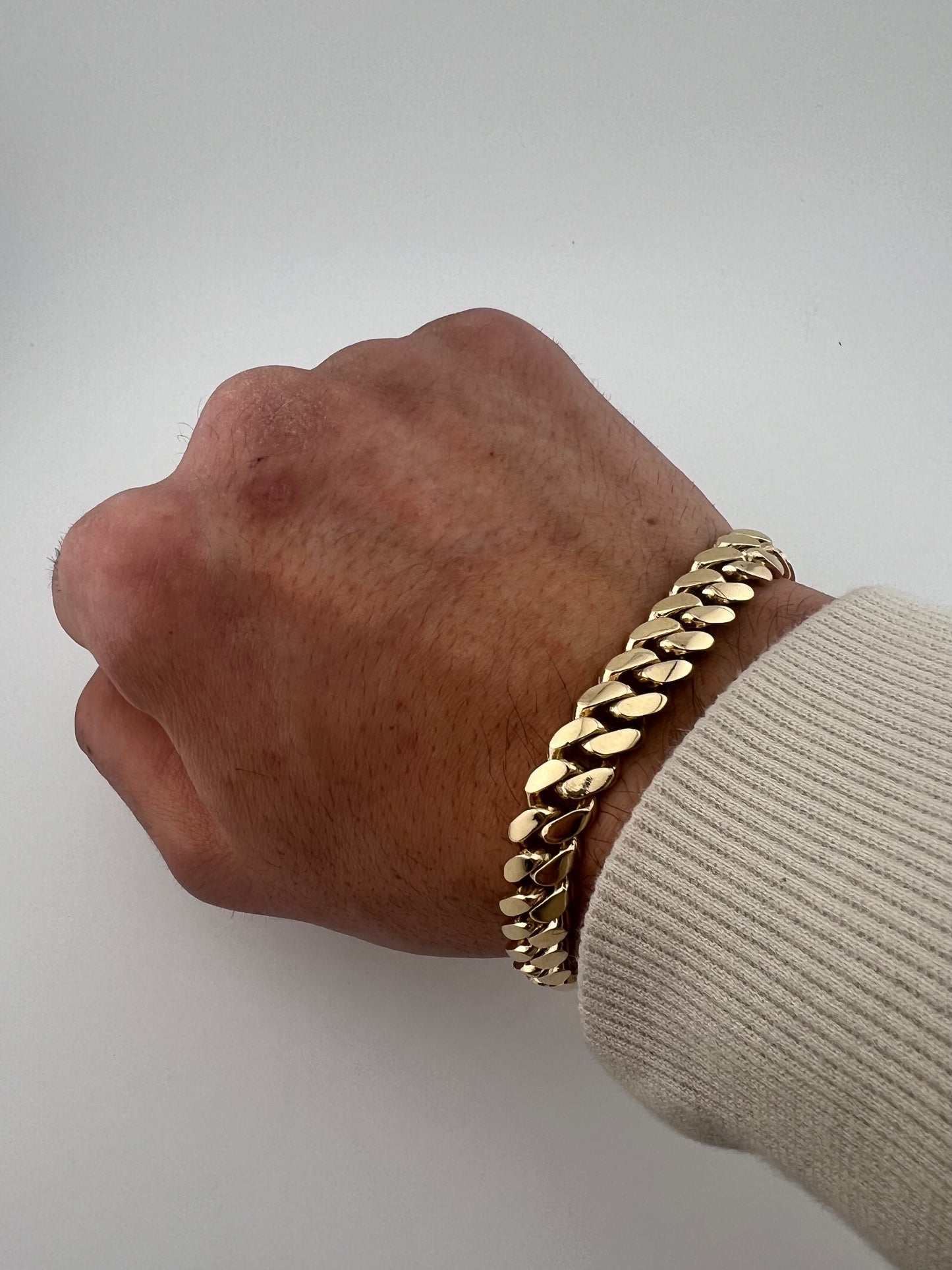New SOLID 9ct Yellow Gold Cuban 10MM Link Curb Chain - 9 INCH - UK Hallmarked