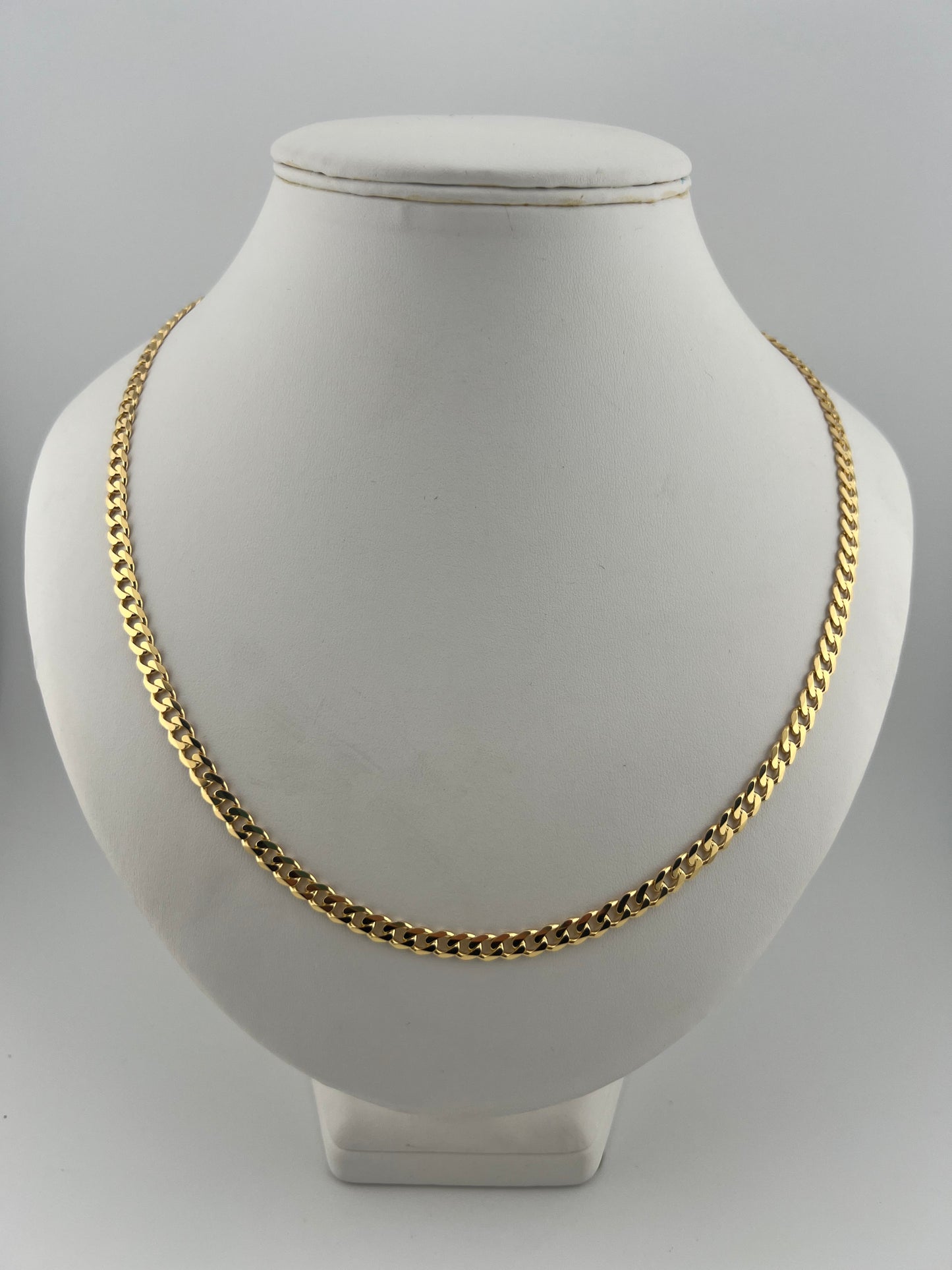 9ct Solid Gold Men’s Chain 22 INCH - 5.5mm Curb Chain - Full UK Hallmark