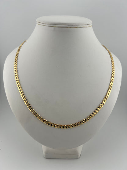 9ct Solid Gold Men’s Chain 22 INCH - 5.5mm Curb Chain - Full UK Hallmark