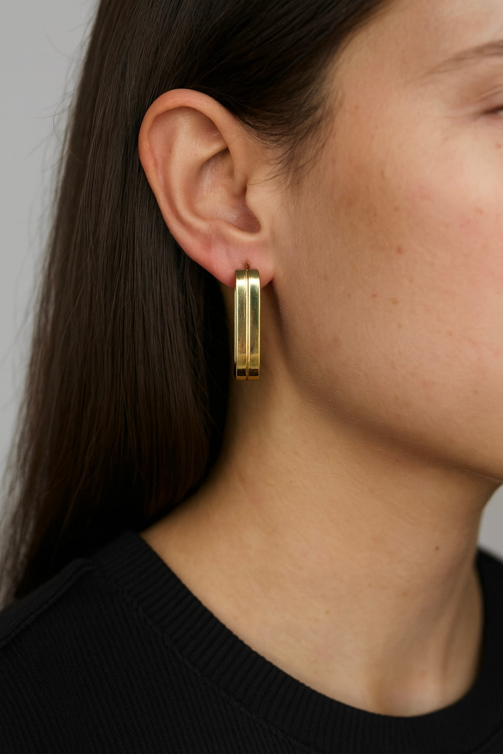 Ladies 9ct Gold Earrings New - Ladies 9ct Yellow Gold Drop Earrings - 28mm Drops