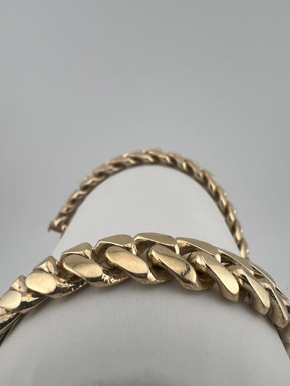 New SOLID 9ct Yellow Gold Cuban 10MM Link Curb Chain - 9 INCH - UK Hallmarked