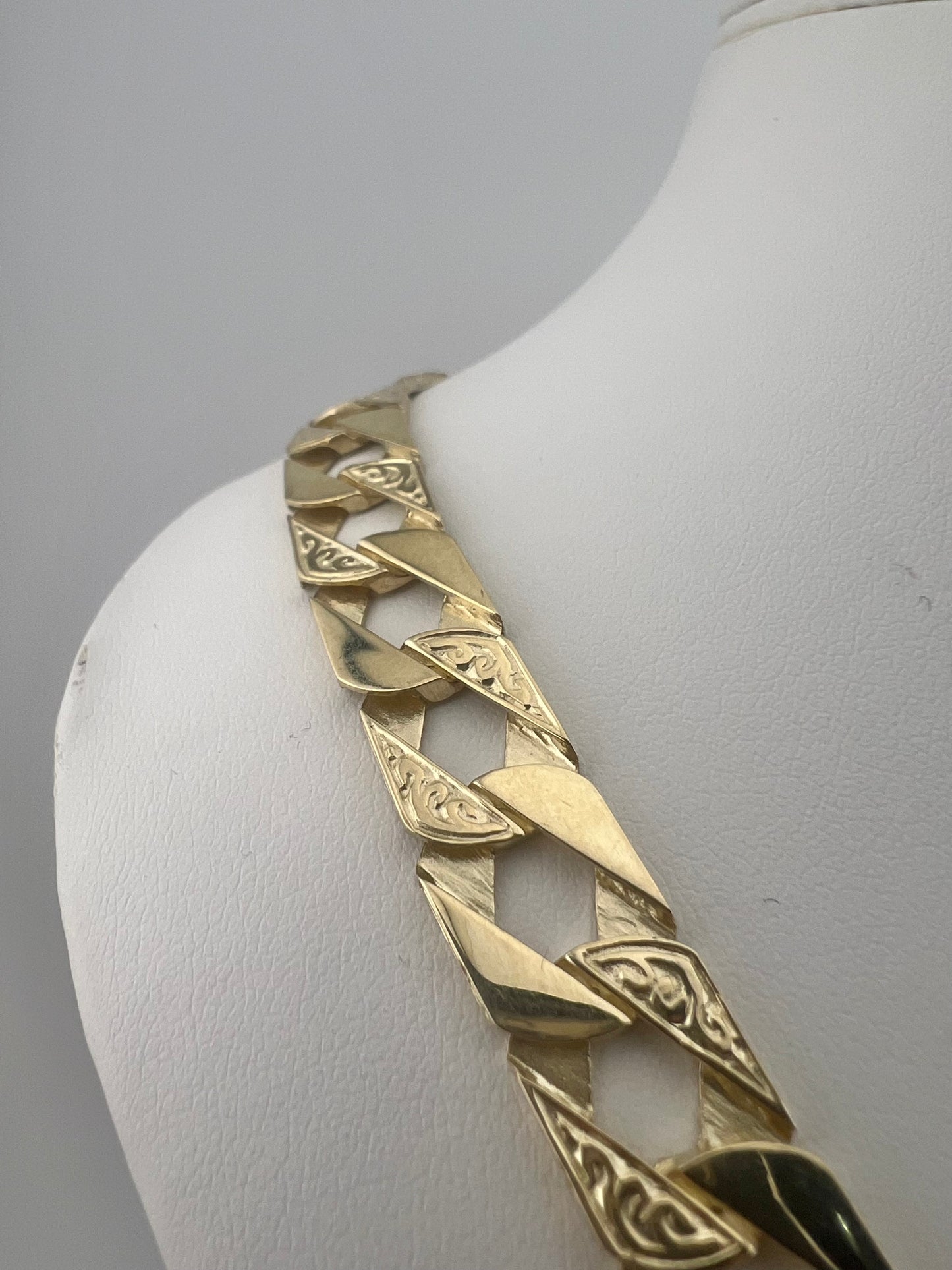 Solid 9ct Yellow Gold 11mm Chaps 24 INCH Chain - New Solid UK Gold