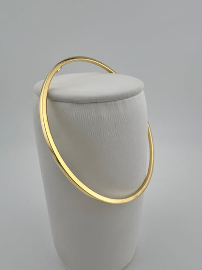 Women’s 9ct Yellow Gold Plain Bracelet - Ladies Gold 2mm Thin Plain Slave Bangle