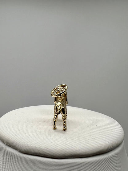 9ct Yellow SOLID Gold Cocker Spaniel Dog / Pendant UK Hallmarked & Boxed