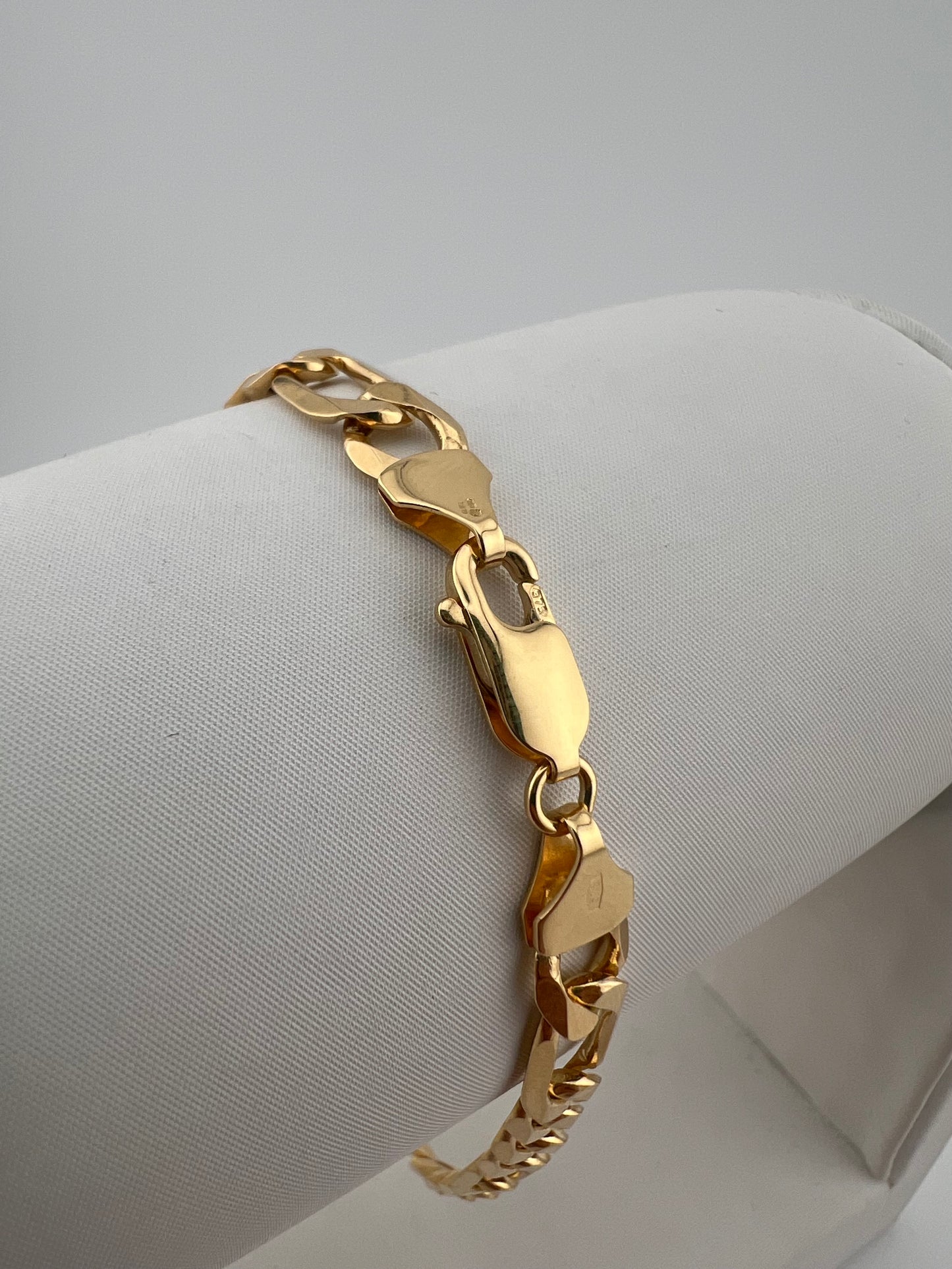 9ct Solid Yellow Gold 7mm Fiagro Chain / Necklace - 18” - 30” - FULL UK HALLMARK & BOXED