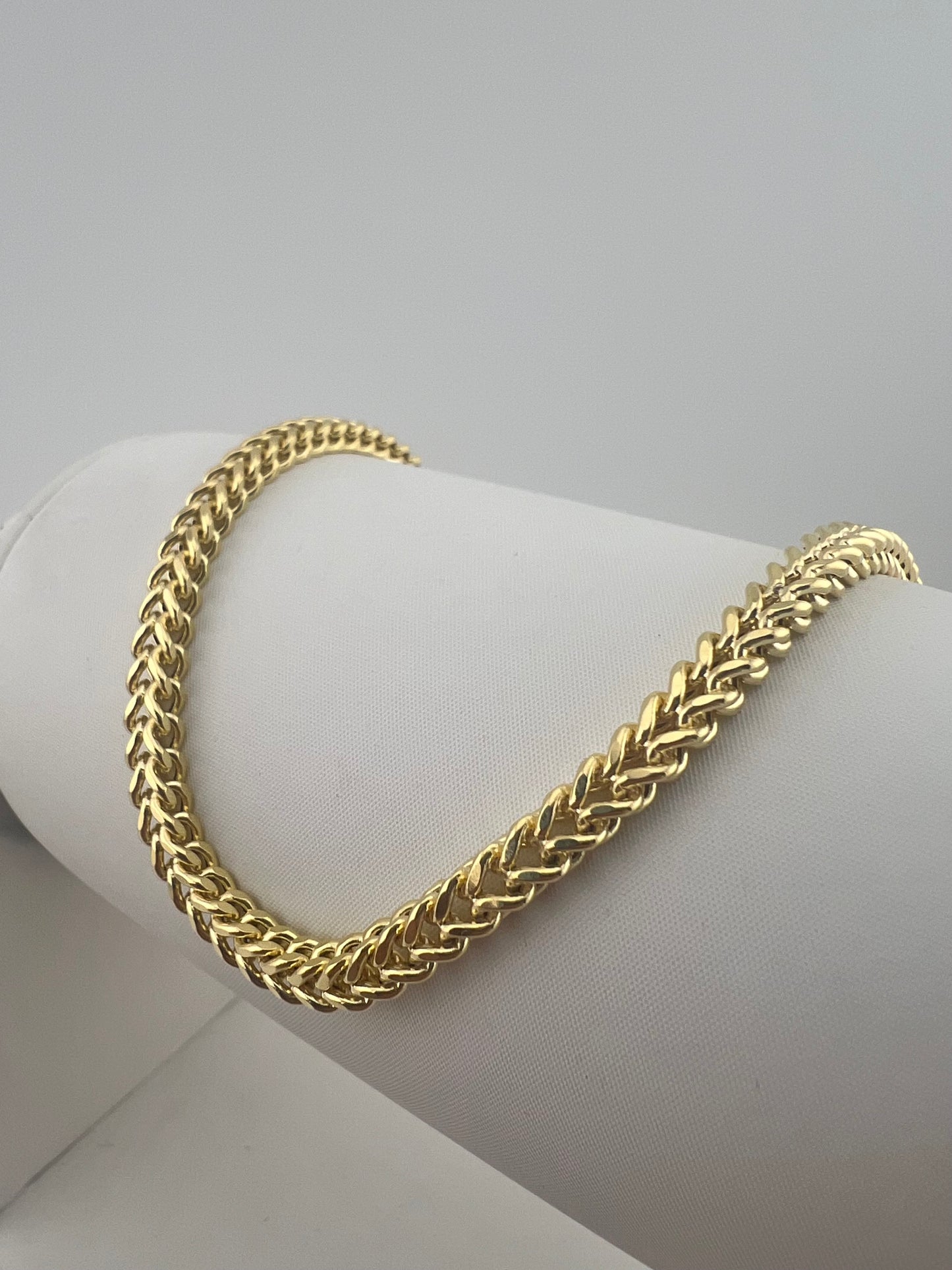 Men’s 9ct Yellow Gold 4.5mm Franco Chain Necklace - 20 INCH - Fully Hallmarked