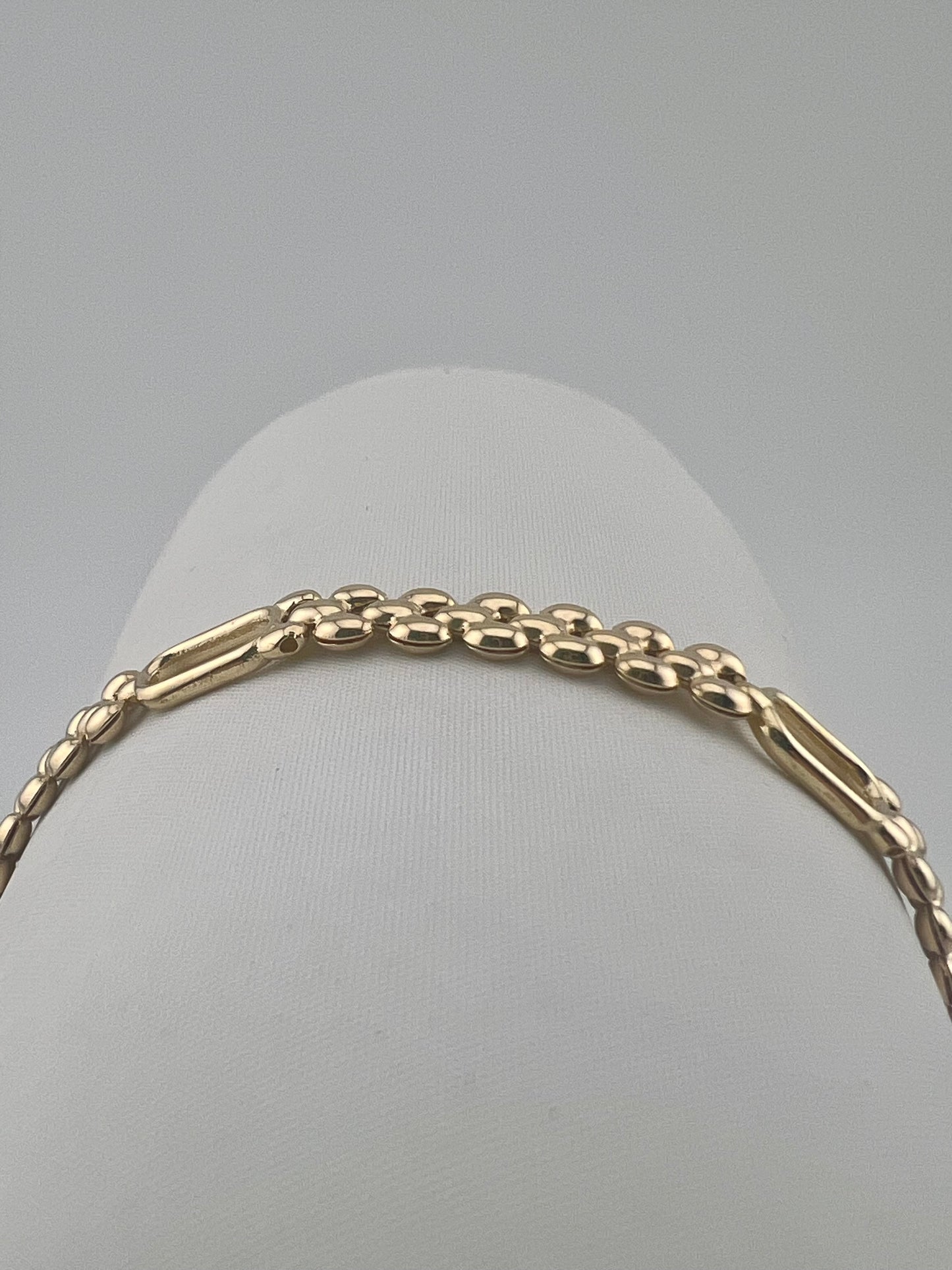 9ct Gold Ladies Panther Link Bracelet - 4.5mm - 7.5 Inch - Full Hallmark & Box