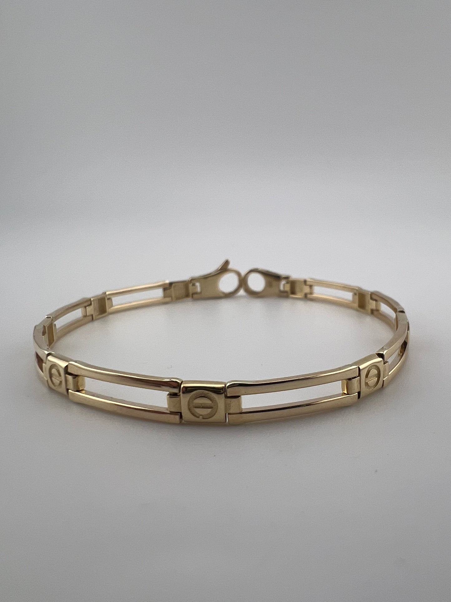 9ct Yellow Gold 5mm Wide Bracelet - 7 Inch Ladies Gold Bracelet - UK Hallmark