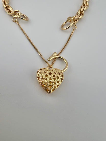 9ct Yellow Gold Price Of Wales Padlock Bracelet - 7.5 INCH - Fully Hallmarked