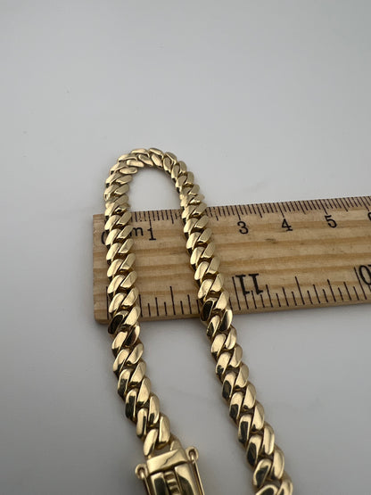 9ct Solid Gold Cuban Bracelet 8 INCH - 6mm Cuban Curb  - FULL HALLMARK & BOXED