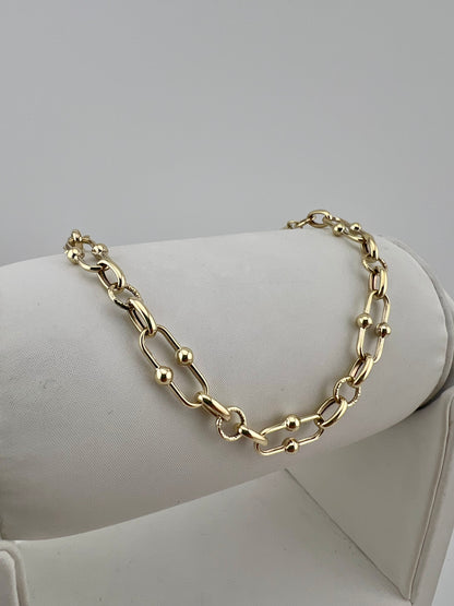 9ct Yellow Gold  Ladies Bracelet - 7.5mm Wide - 7.5 Inch - Full Hallmark & Box