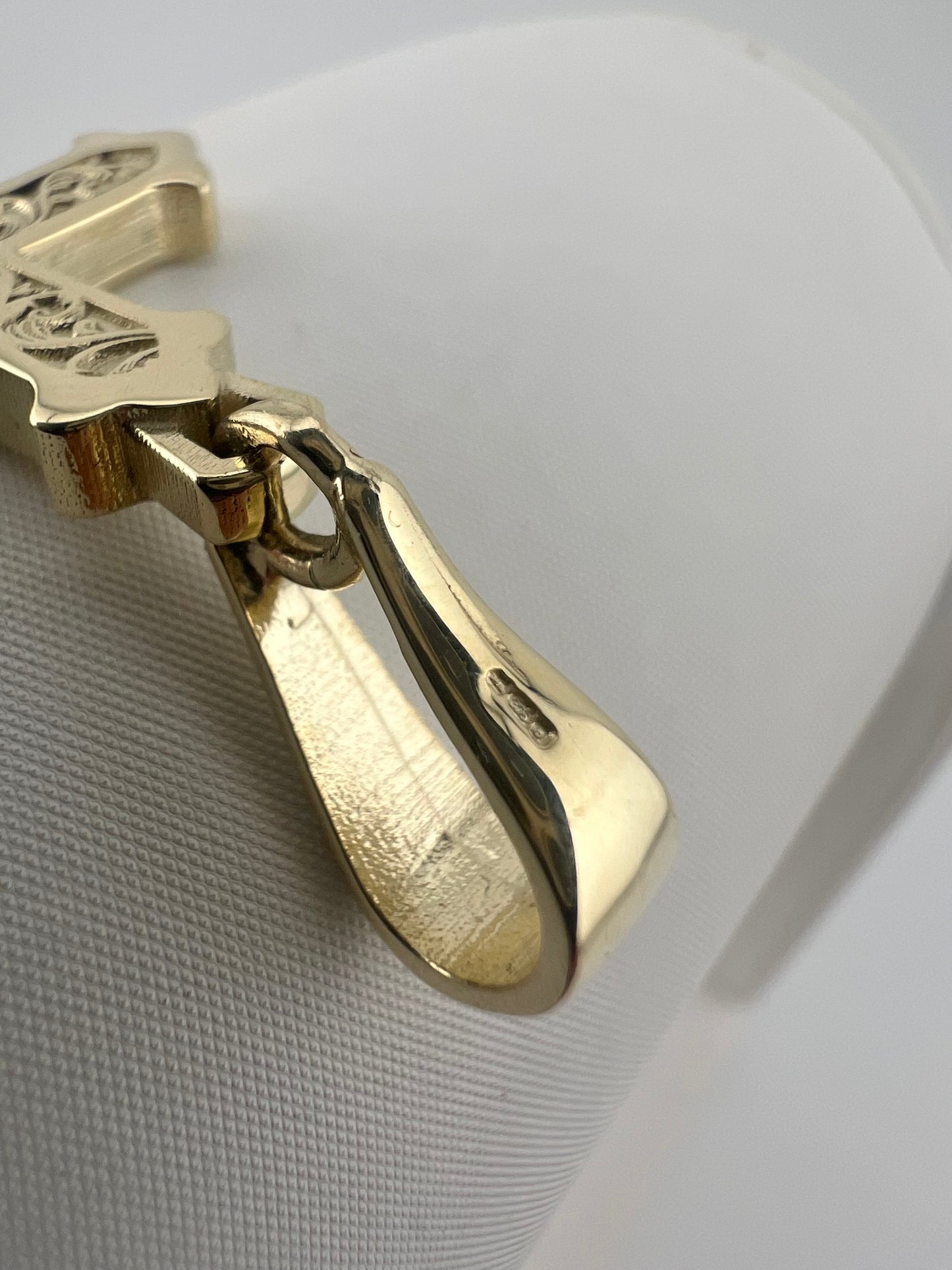 Solid 9ct Yellow Gold Cross Pendant UK Stock - Solid Gold Cross - UK Hallmark